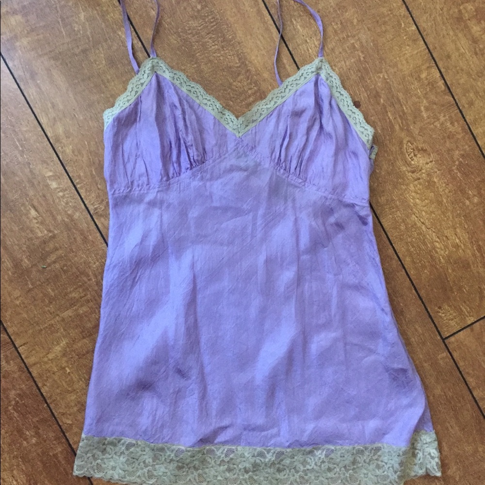 DKNY Cami blouse with lace.